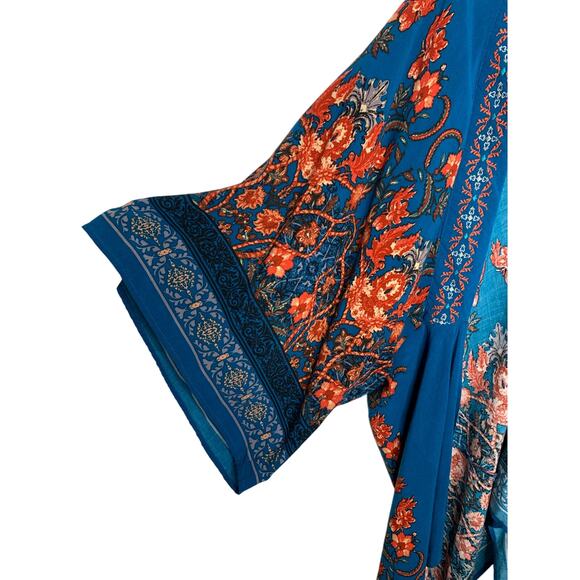 Flying Tomato Blue Floral Kimono Cardigan - Picture 2 of 7